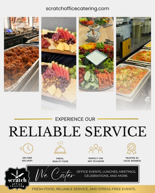 You already have enough to manage.
Catering shouldn’t be the thing causing last-minute stress.  At Scratch Office Catering, we help Kansas City businesses keep meetings, trainings, appreciation lunches, and office events running smoothly with reliable catering your team will actually enjoy.  Just fresh meals, dependable service, and catering done right. ✔️  Whether you’re feeding more people, we’re here to make your job easier.  📍Serving businesses across Kansas City  Ready to plan your next office lunch or event?
📞 Call us today: 816-226-8059
🌐 www.scratchofficecatering.com  #CorporateCatering #OfficeLunch #KansasCityCatering #MeetingCatering #BusinessLunch #EventCatering #KansasCityBusiness #ScratchOfficeCatering